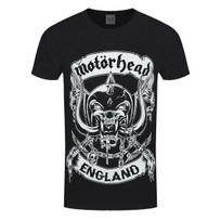 Motorhead T-Shirt England Crest Rock Band Official Black New L white
