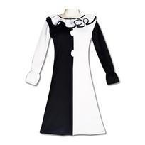 Halloween clown costume movie broken soul clown, main art black and white clown 150 white