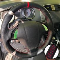 Hand Stitched Perforated Non-slip Artificial Leather Steering Wheel Cover For Fiat Punto Bravo Linea Qubo Doblo Grande Punto Red Thread
