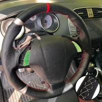 Hand Stitched Perforated Non-slip Artificial Leather Steering Wheel Cover For Fiat Punto Bravo Linea Qubo Doblo Grande Punto Gray Thread gray