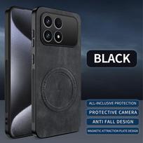 POCO F9 Ultra & M7 Pro Lightning Napa Magnetic Leather Soft Phone Case Redmi A5 4G gray