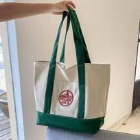 Trader Joes Large Capacity Canvas Tote Bag With Embroidery For Daily Shopping And Casual Use