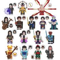 Demon Slayer Nichirin kardas konstravimo kaladėlės žaislas, Yoriichi minifigūrėlės ginklo aksesuaras, Mugen traukinio naujas surinkimo modelis Season5