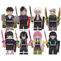 Demon Slayer Nichirin kardas konstravimo kaladėlės žaislas, Yoriichi minifigūrėlės ginklo aksesuaras, Mugen traukinio naujas surinkimo modelis Season2