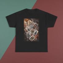 Card Trick Playing Cards Tee | Vintage Poker Illustration T-Shirt 4XL gray