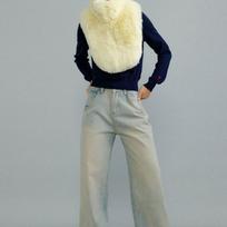 molliolli FLO fur dicky muffler [pear sorbet] OS (F) gray