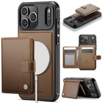 2 in 1 Magnetic RFID Leather Cards Solt Wallet Case For iPhone 17 Pro Max 16 Plus 15 14 13 12 11 For Magsafe Slim Fit Cover iPhone 14 Pro Max black
