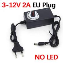 Universalus AC 220V į DC 3V-12V 3V-24V 9V-24V 1A 2A 5V 6v 8V 15v 9V 10V Maitinimo įkroviklio adapteris Reguliuojamas ekrano indikatorius Reguliatorius 3-12V 2A EU Plug