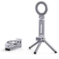 Magnetic Tripod 360 Adjustable Clip Folding Magnetic Phone Stand Aluminium Mini Magnetic Phone Tripod for iPhone & for MagSafes