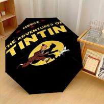 Tintin Windproof Auto 8 Rib Folding Umbrella Portable Outdoor Parasol Three-fold umbrella