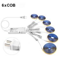 12V COB Parallel Set Wide Display Cabinet Wine Cabinet Decoration Soft Light Strip 6 head -3m - US