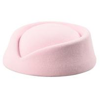 Vintažinio stiliaus stiuardesės kepuraitė-tabletinė, uniforminė stiuardesės kepuraitė, pasirodymams Pink white