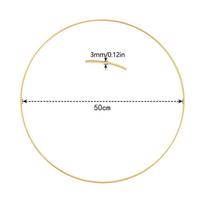 10-50cm Auksinės Metalinės Gėlės Lankai Senoviniai Girliandos Žiedai Vainiko Rėmas Apvalūs Žiedai Kalėdinė Dekoracija 50cm-Round Rings