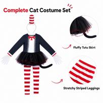 Kids Costume Jumpsuit for Boys and Girls Role Play Dress Up Outfit for Performances and Parties 140 black