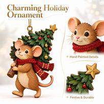 Christmas Tree Acrylic Ornament, 2D Flat Holiday Hanging Decoration for Festive Home Decor One Size