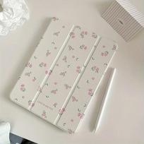 Pink Floral IPad Case 11 Inch Tri-fold Air 4 5 Tablet Protective Cover as picture