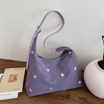 Cute Hobo Bag Five-pointed Star Tote Bag Retro Star Embroidered Shoulder Bag  Daily