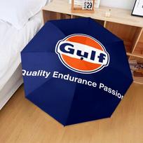 1PC Gulf Car Automatic Folding Umbrella 8-Rib Travel Umbrella with Auto Portable Case, Ideal Gift for Birthdays Five-fold umbrella blue