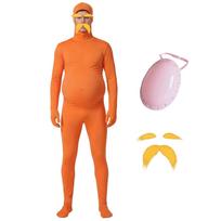 Adult and Kids Costume Bodysuit Set with Mustache, Eyebrows and Fake 160 orange
