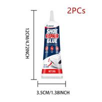 KJM Shoe Repair Glue Strong Adhesive For Sneakers Sole Heel Leather Rubber Waterproof Flexible Quick Dry Shoe Fix 2PCs