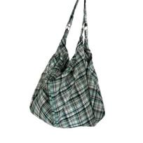 Colorful Plaid Tote Bag Plaid Women's Handbag Trendy Single-shoulder Bag  Work juoda