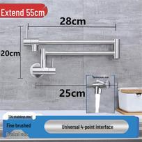 TLXT Stainless Steel Folding Kitchen Faucet Wall-Mounted
