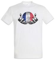 France Football Magic Ball Men's T-Shirt France French Flag 2XL white