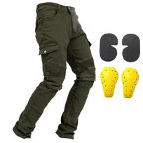 Men Motorcycle Riding Pants Motocross Racing Jeans Protective Pants With 4 X Detachable CE Certified Knee Hip Protector Pads XXXL