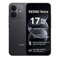 Redmi Note 17 Pro 5G išmanusis telefonas – 6,83 colio, Snapdragon 6s Gen 4, 8340 mAh, 67 W, 120 Hz AMOLED, 50 megapikselių, IP68 6RAM+128GO juoda