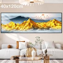 Long Horizontal Format Bedside Decorative Paintings A1-40x120cm gray