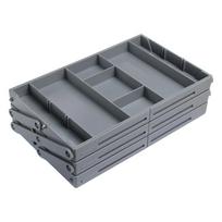 2/3 stalčių organizatorius Reguliuojama stalo įrankių laikymo dėžutė Stalo įrankių skyriklis Biuro reikmenys Grey-1 Row 3 Layers