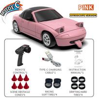 1/43 RC Drift Car with Gyroscope Full Proportion 2.4G 4WD Remote Control Car Simulation Model Racing Car Toys Gift JJRC C8827