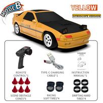 1/43 RC Drift Car with Gyroscope Full Proportion 2.4G 4WD Remote Control Car Simulation Model Racing Car Toys Gift JJRC C8827