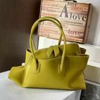 Vintage European Barn Style Tote Bag Large PU Handbag Daily Use Black Brown Green Green yellow