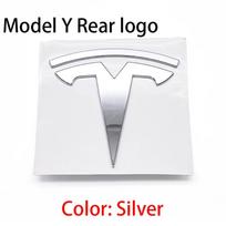 3D ABS Tesla automobilio priekinio logotipo lipdukas Galinio kėbulo logotipo lipdukas Tesla Model 3 Y S X Roadster P75D P85D P100D logotipui Ryškiai juodas