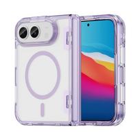 PC Hybrid TPU Airbag Folding Center Axis Magnetic Phone Case For iPhone Duo