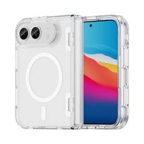 PC Hybrid TPU Airbag Folding Center Axis Magnetic Phone Case For iPhone Duo