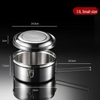 316 Stainless Steel Round Bento Lunch Box - Food Grade Container for Students and Office Workers