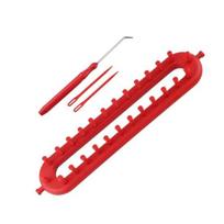 Sweater Knitting Loom Set with Crochet Hook, Needle, Plastic Round Rectangular Yarn Weaving Hand Tools Kit, Beginner for DIY Hat Scarf Shawl Sweaters A