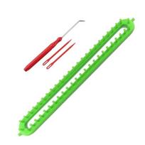 Sweater Knitting Loom Set with Crochet Hook, Needle, Plastic Round Rectangular Yarn Weaving Hand Tools Kit, Beginner for DIY Hat Scarf Shawl Sweaters C