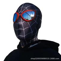 Spider-Man Mask Miles Gwen Venom Skin Tight Hood Cosplay Halloween Balaclava for Kids Adults One Size black