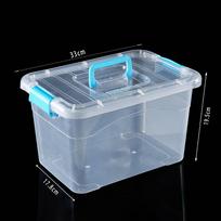 Convenient Carry Handle Storage Box Transparent Container Easy To Clean L