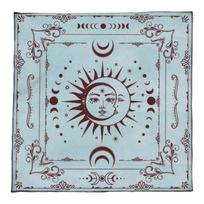 Mystical Moon Butterfly Flower Tarot Tablecloth Divination Altar Cloth Board Game Mat 50x50cm