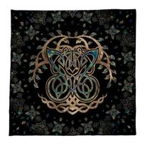 Mystical Moon Butterfly Flower Tarot Tablecloth Divination Altar Cloth Board Game Mat 50x50cm black