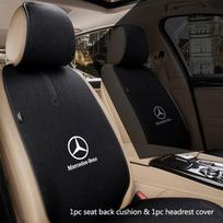 Aukštos kokybės odinė automobilio logotipo sėdynės užvalkalo pagalvėlė nuo įbrėžimų Mercedes Benz AMG klasės W205 W203 GLC GLK W206 W220 W211 A180 g9