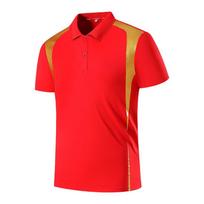 Men Women Sports Polo Shirt Team Training Uniform Martial Arts Coach Running Competition 2XL red