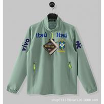 Brazil France Arsenal Jacket Men Women Casual Hooded Windbreaker Sports XXXL gray
