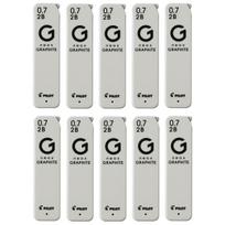 Pilot Neox Graphite Mechanical Pencil Lead Refills 0.7mm 2B 10-Pack (40 Leads per Pack) 10HRFG072B 10 white