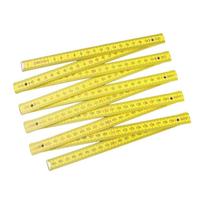 Portable Wooden Folding Ruler 2M Extended Plastic Ruler Dual Sided Metric Scale Measuring Tool Woodworking