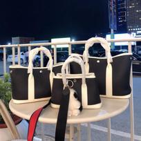 2026 Genuine Leather Tote Bag Women Soft Top-Grain Cowhide Shoulder Handbag Water Bucket Style 25cm ultra-suede lining gray